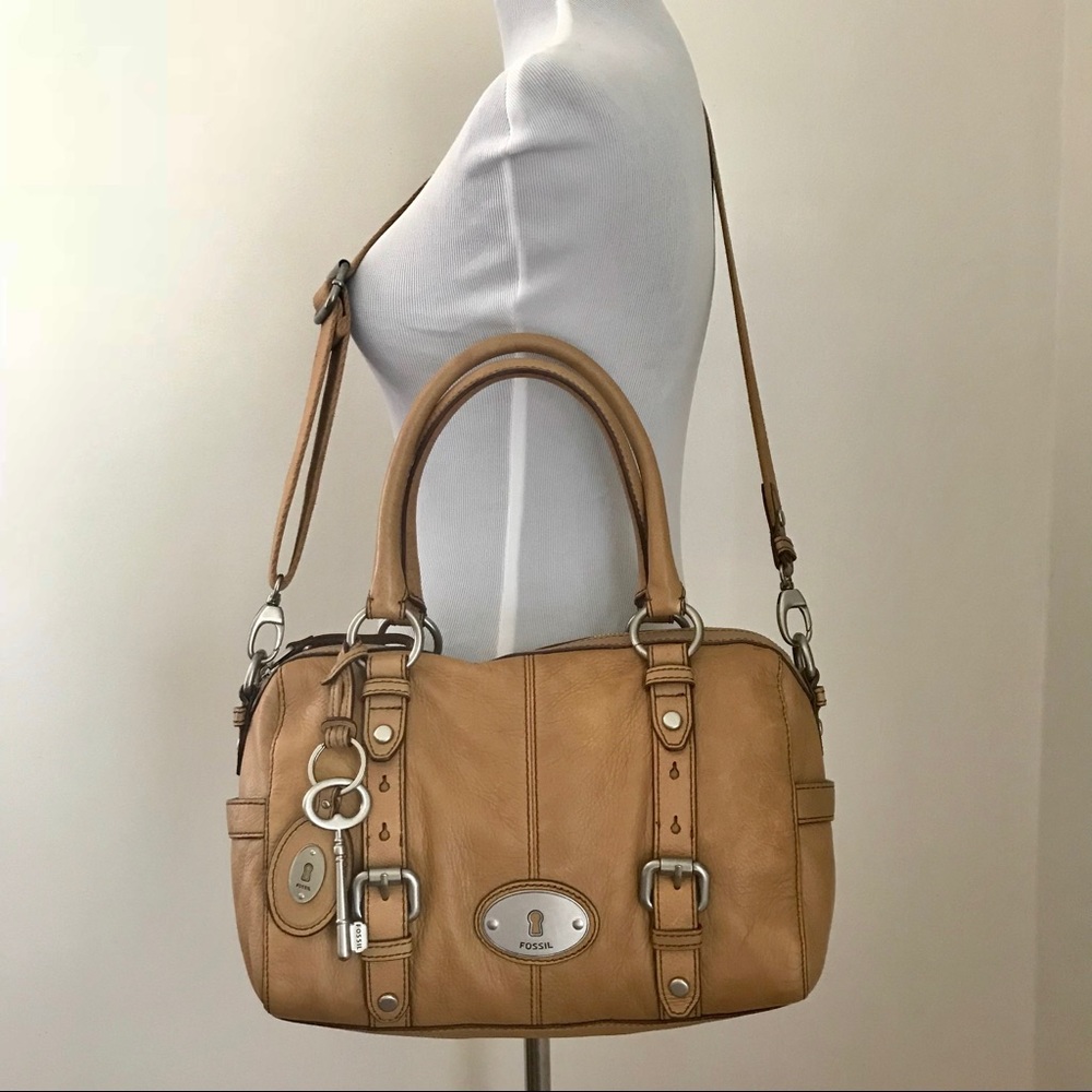 Fossil MADDOX Camel Color Satchel/Crossbody